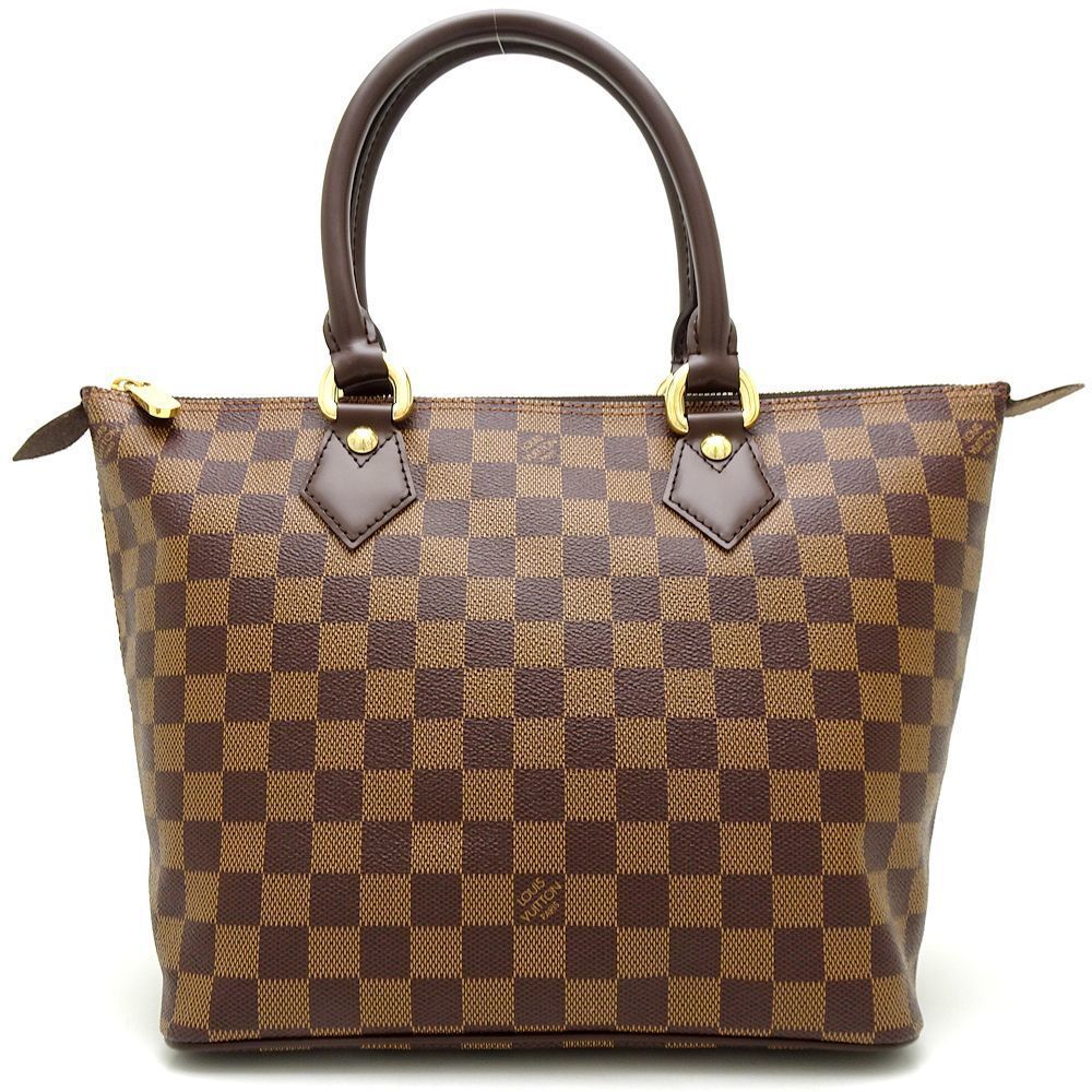 Louis Vuitton Damier Saleya PM Ebene Tote Bag Brown